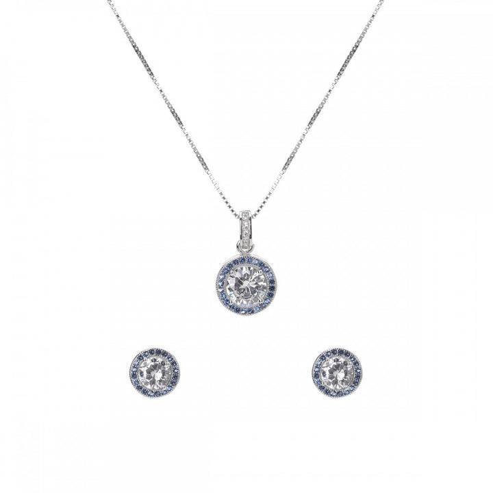 Set luce pietre bianche & blu